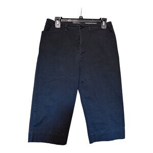 White Stag Black Capri Pants Womens Size 8 Stretch Cotton Casual Comfort